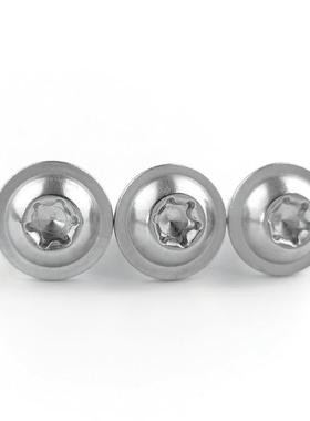 304不锈钢梅螺丝圆头带介螺花丝738盘EIP头带螺丝梅花头垫0螺丝大