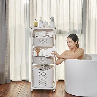 日式特大号浴脏衣间篮置层物架卫生换洗衣服收纳SH827筐三室家用