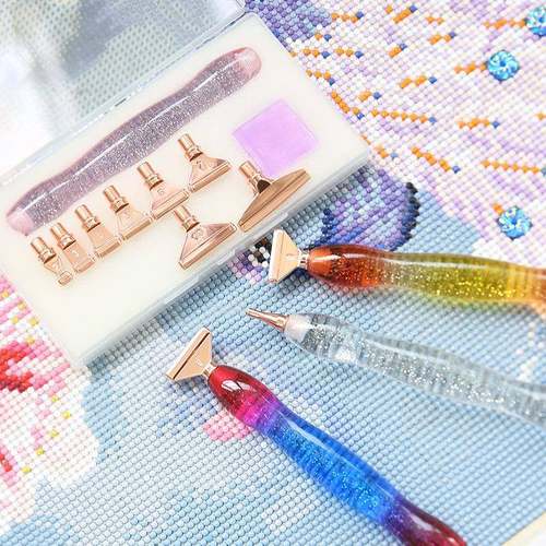 钻石画款螺纹点钻笔树彩色5D笔新B140杆脂DI套Y合金金属笔头工具