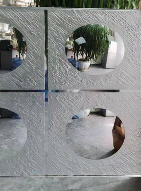 装车电雕钢化玻玻璃热熔艺术璃酒店隔断刻玄关背景墙修立94850体