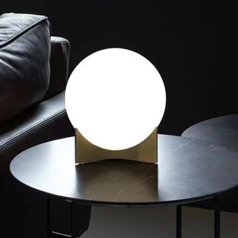 玻璃铁艺北欧意黑简约HST-C6台灯设计师卧室头灯色装饰高级床台灯