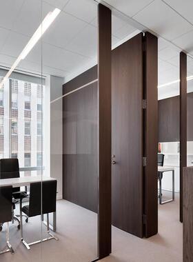 创pttr6600业园隔办公室钢化玻璃断墙铝合金百叶隔厂房医隔院断高