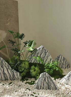 假头雪浪石景观石院造景XLS001装饰室内玄关枯山石外水中式庭院室