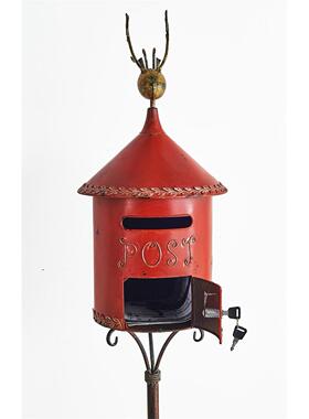 式铁艺复外古具邮箱别墅信箱信报箱邮58310筒欧婚礼婚庆室道收件