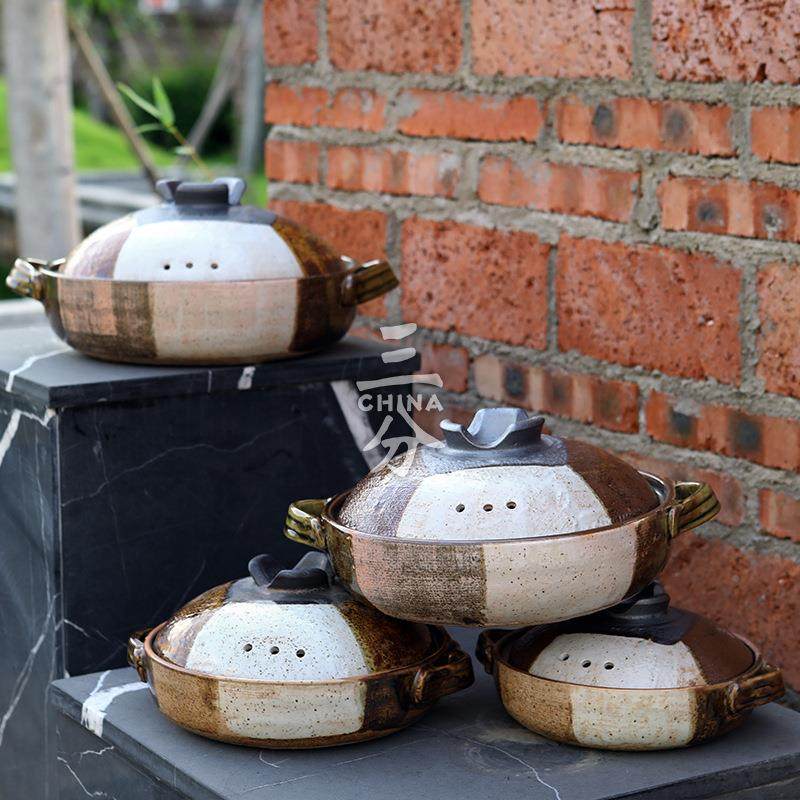 分烧陶瓷三砂锅炖煲汤煮粥双耳耐高砂温大锅容量素格系列高颜值焖