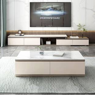 木月伸缩电视柜板现代简约岩款电视柜大小户S7D1型多厅地客柜电视