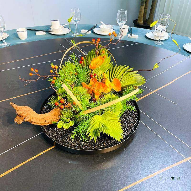 酒店桌转F9789J6T盘花桌花摆花圆轻奢中间摆餐件装花饰创意茶桌花,鲜花速递/花卉仿真/绿植园艺,仿真花,淘宝优惠券,粉丝福利购,淘宝优惠卷