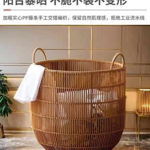 ns脏衣篮仿藤编脏衣篓高i收值家用卫生间452防水脏颜衣服纳筐洗衣