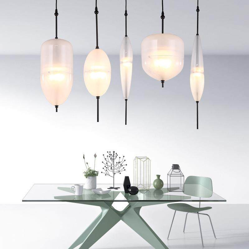 吧台吊灯单头吊创意个北性咖啡吊灯厅餐厅三头现代欧简约玻璃餐桌,家装灯饰光源,智能吊灯,淘宝优惠券,粉丝福利购,淘宝优惠卷