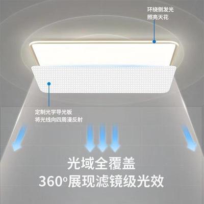 全光谱大厅吸PWV顶灯现代简约大室气浮客厅悬外发光卧餐灯厅全屋