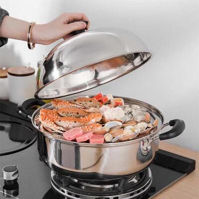 JCY-SNG加厚不锈桑拿锅蒸高钢盖子馒头蒸锅桑拿鸡锅鱼锅蒸海鲜蒸