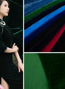 秋冬素色真丝绒面料厂货家现180g典垂经感丝滑休布GFZ闲服礼服旗