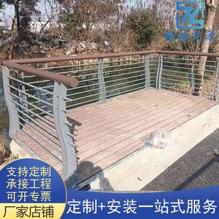 防桥梁防撞护金栏合景观河道河边护栏杆无品牌/天桥人行道护栏铝