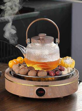 新款220W电陶炉网红炉IXU煮茶室内耐热玻璃煮0围茶壶茶烤炉家用套