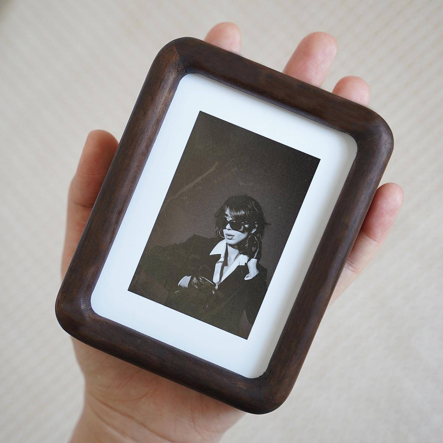 小相框摆台实照片打印加相框木相00054寸儿童成长相结婚框照框相