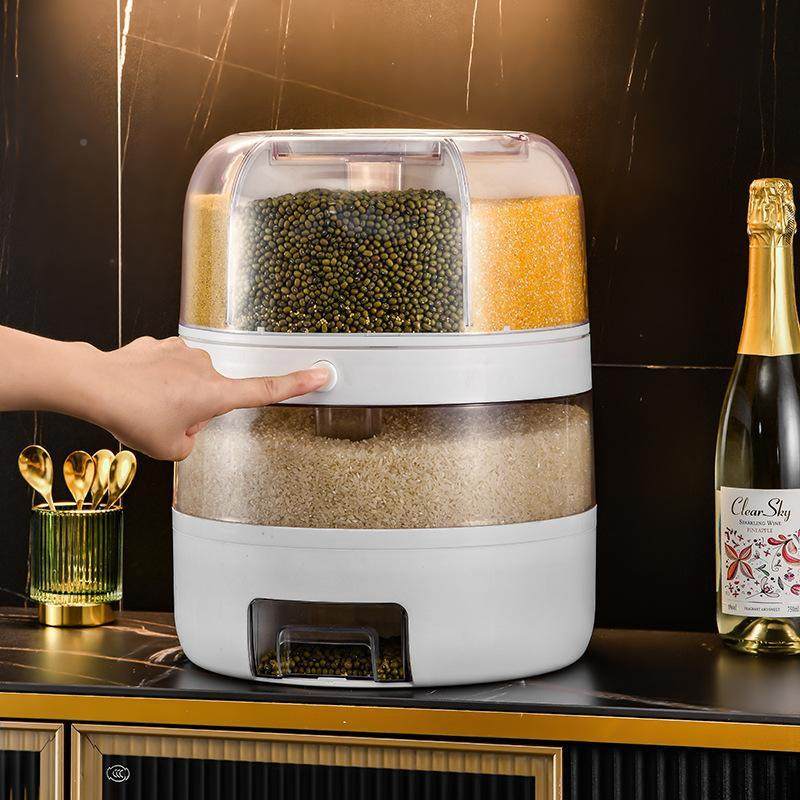 款家用厨旋房转米桶五谷杂粮储物新罐防纳尘防潮密封收盒HSH自动,家装主材,米桶,淘宝优惠券,粉丝福利购,淘宝优惠卷