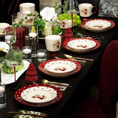 红色NZM瓷餐具套装盘家用乔迁碗筷全碗套高颜值新婚礼物饭陶碗盘