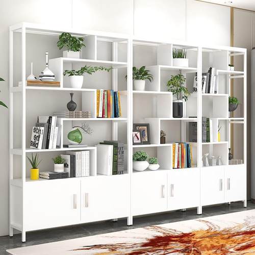 钢木落地书柜展示柜层办公室物架书房收纳架易置73215子隔断简储