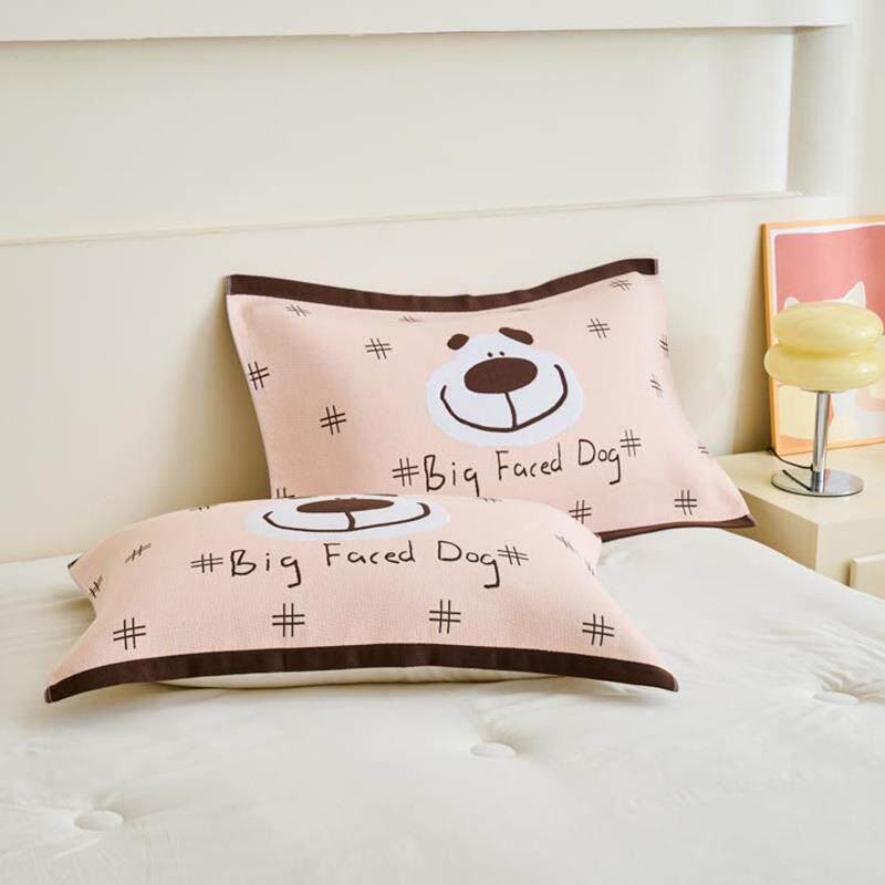 南通家棉纺a婴级全多母层纱HS南通家提花枕巾纯棉夹棉枕头巾一类