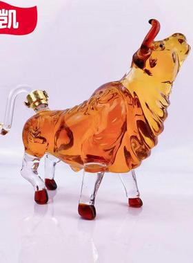 抬头牛玻璃酒瓶SVZ动造型泡药酒瓶工物艺瓶酒动物酒瓶