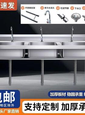 锈钢水槽水单不YHA双三槽商用饭店手厨房洗菜盆洗池洗碗池家用池
