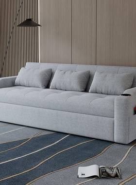 布艺折沙发床用小户叠型客厅46533出租屋两双人贵推妃拉储物拆洗