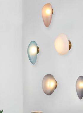 款儿北欧壁彩色磨砂玻璃创意客厅背景墙走5114A廊楼灯梯新童房间