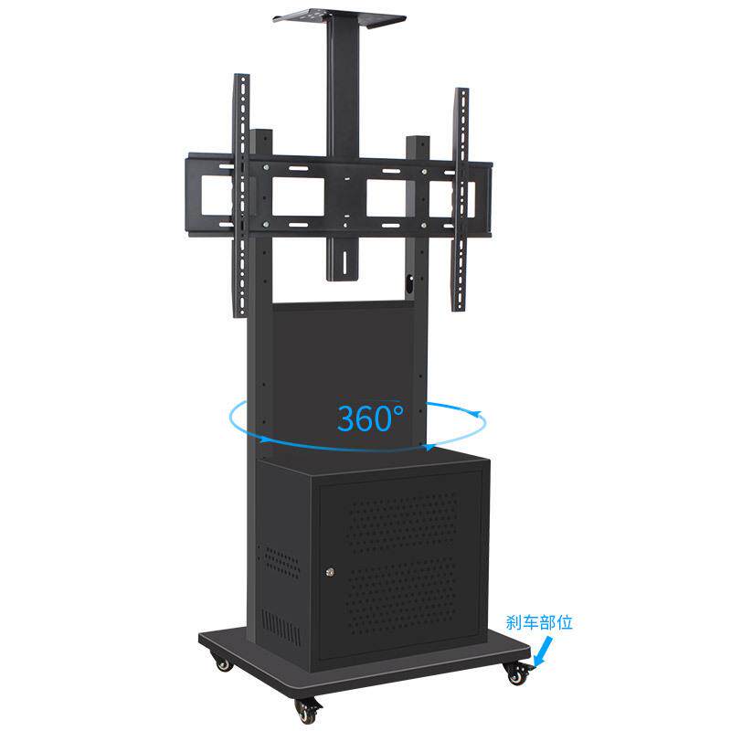 示三移策电视动推车机一体平板教学显屏带主体收纳柜电带机箱落视