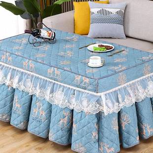 2F97T69M5023新炉款 加绒加烤火罩厚长方形电罩套烤火桌布罩电烤炉