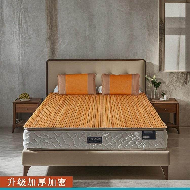 竹床板垫片排骨架加床密加硬护666腰实木板凉单地人席地床垫睡觉