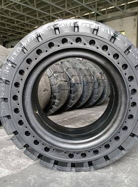 带孔减震3-.5吨叉车后3实心胎650-轮10/带44028x9-15轮胎孔叉车轮