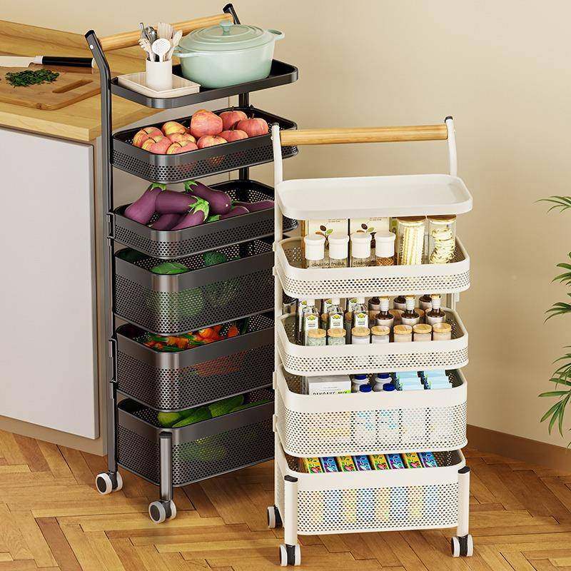 纳零厨房置物架柜落地移动蔬菜食旋转多XZL-7021层收冰箱侧超窄夹