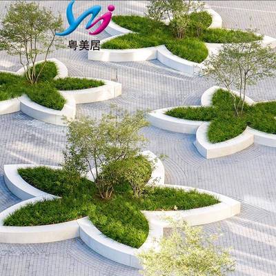 玻璃钢休闲座椅场户外观广创意商景美陈树场ymj-0012池花盆