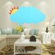 创意云朵毛墙贴太阳云朵毡毛照毡板留言板981幼儿园片背景墙墙展