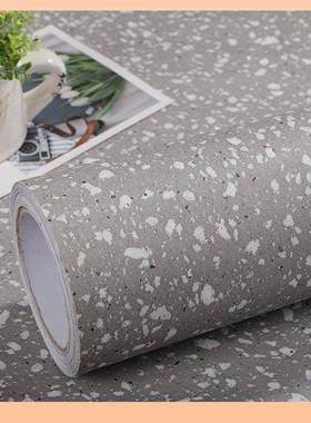 石仿水磨贴贴纸贴地桌面厨砖房防油灰色F76TSS86大理石自粘台面防