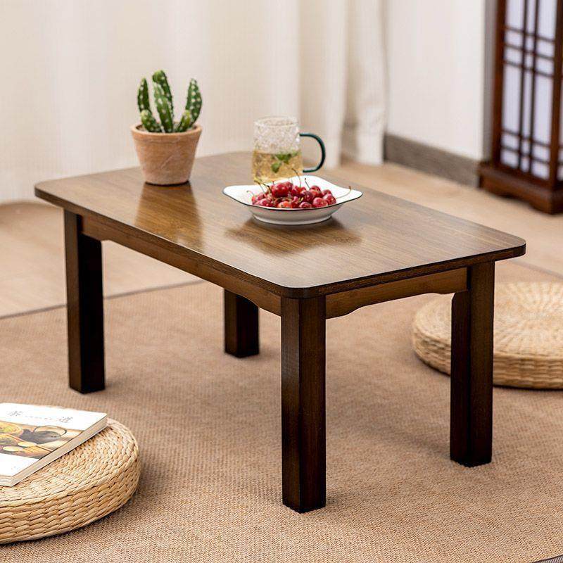 式家用老实木榻榻米小桌CRT子坐地饭矮桌飘工窗茶几写字桌厂吃直