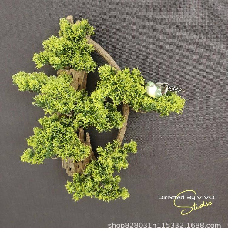 墙仿真迎大客GUZ松手工植物壁挂墙壁装饰品搭配挂书房酒店厅工件