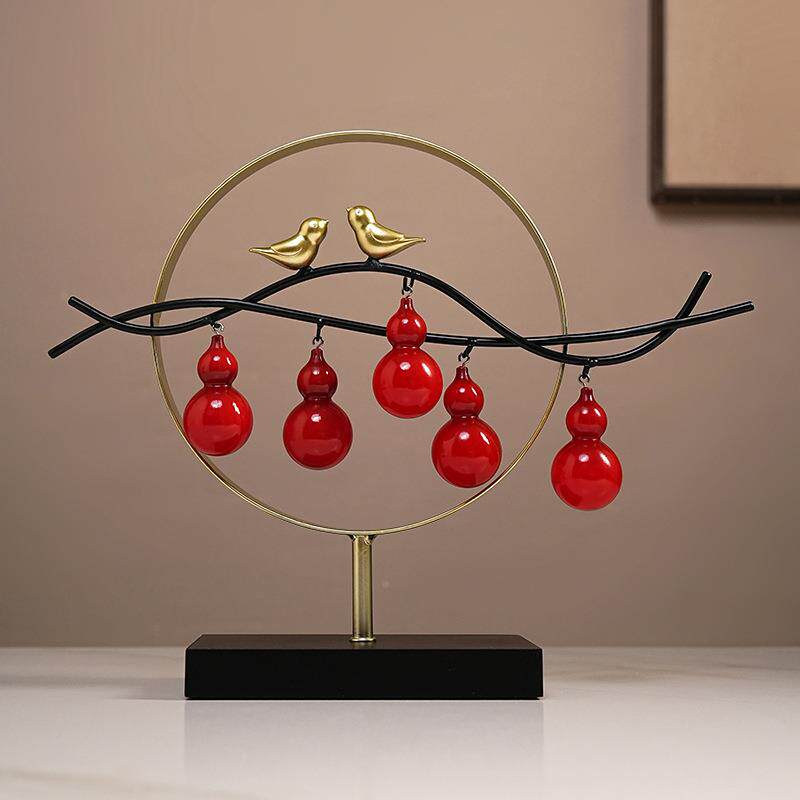 贝汉新20230222中式轻五奢风美福临门树脂葫芦软装饰严选摆件伴手