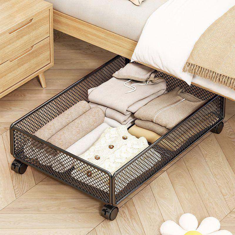 可移动床收纳箱无品牌/用带滑家衣服轮整理筐卧室床底下大底容量