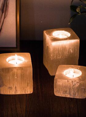 VLY蜡杯烛厂家矿石香薰小容器北创欧意简约餐桌摆件家用装饰氛围