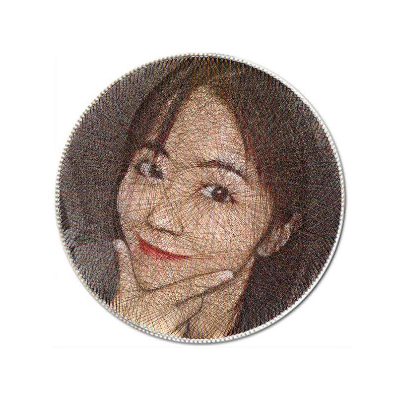 彩色钉子人像绕线画DIY手工制作弦丝画易烊千玺人物照片礼物