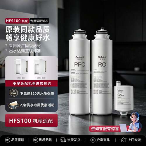 格菲尼适配M台式净水器HFS100-CW/CW1/CW2台式净饮一体机滤芯