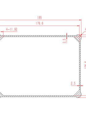 防水合金外壳I外P6户仪QLN器仪表控制器铝盒电源永锢铝壳铝1858*1