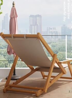 躺椅折叠沙人滩椅阳台休闲懒用椅OSV家户外帆布露营椅午休椅可可