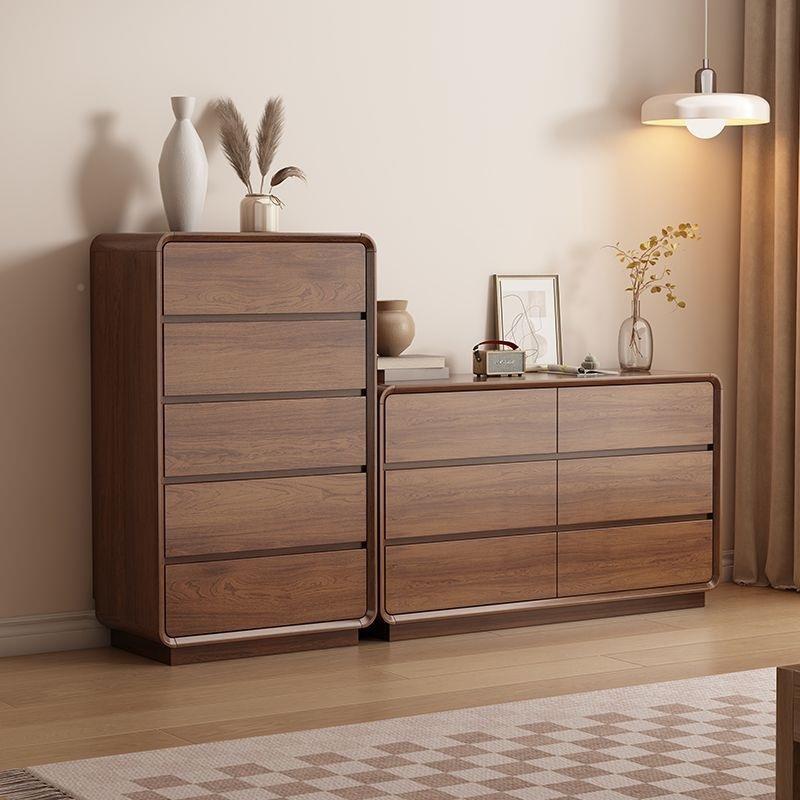 五客斗柜卧室家用床尾储物柜九斗组合厅电边柜实木视AYB框大量容