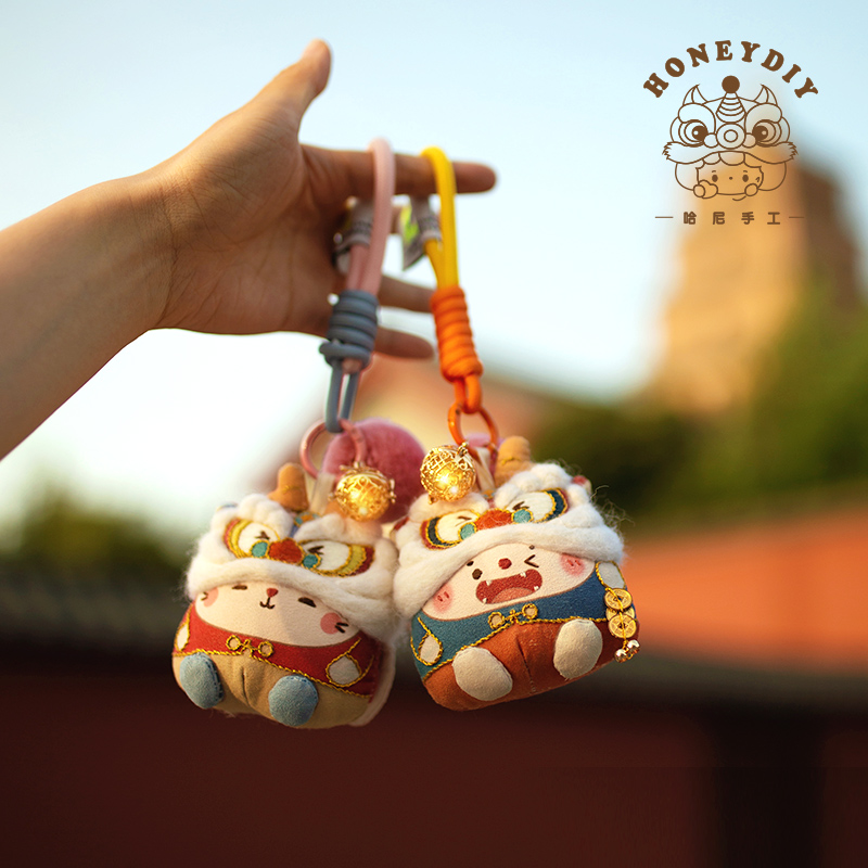 哈尼手工十二生肖龙l兔刺绣手工diy材料香囊挂件玩偶国潮送人礼物