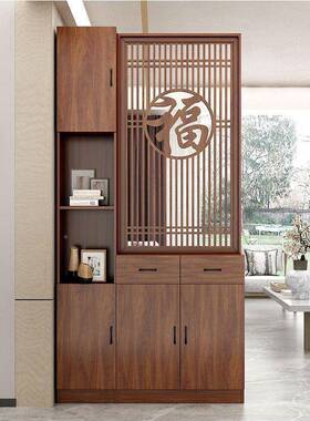 正对户大门屏风关约隔断置物架现代简进门入客厅实82307木鞋柜玄