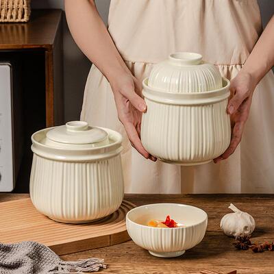 陶瓷菜家149用泡罐内盖腌酸菜坛食品级储存密杂封罐五子谷粮果酱