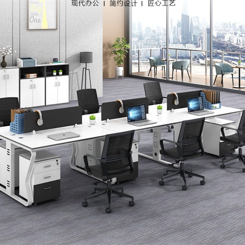 办公桌屏风工作位电脑桌办公室员工职员卡座简约桌椅天津