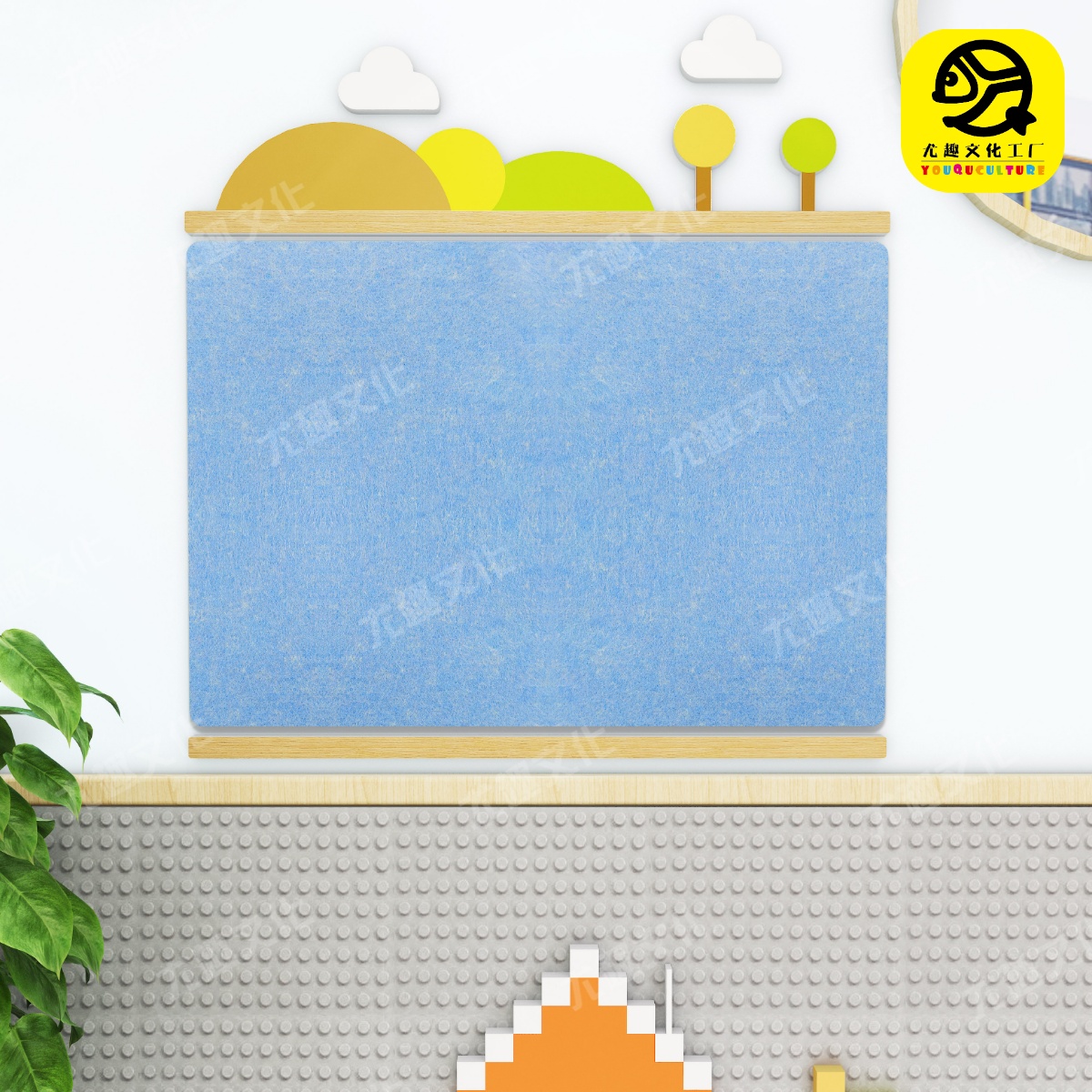 幼儿园立体壁贴环境小山丘主题宣传栏压克力毛毡板装饰家园联系栏